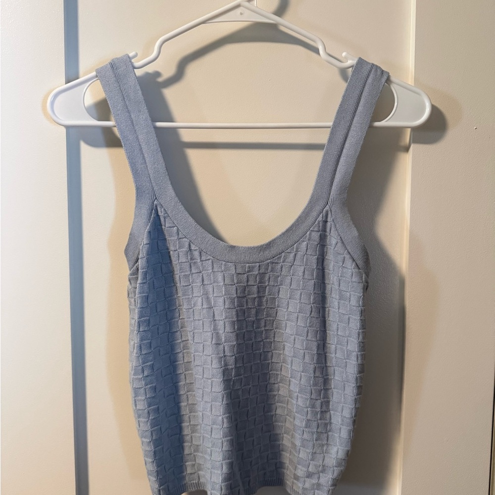 Abercrombie & Fitch Light Blue Textured Tank Top